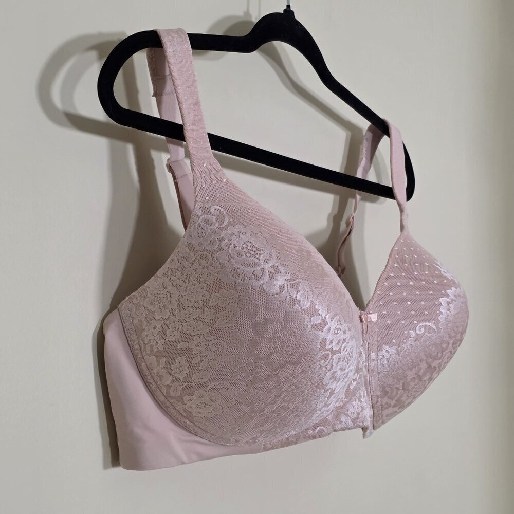 Vanity Fair 38DD Beige Full Figure Bra 71262 Wireless Adjustable Straps Padded - Picture 3 of 11